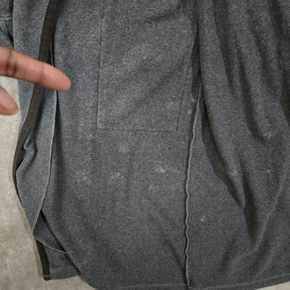 L.L. Bean Robe Mens Medium Gray Fleece Lounge‎ Pockets Old Money Heritage